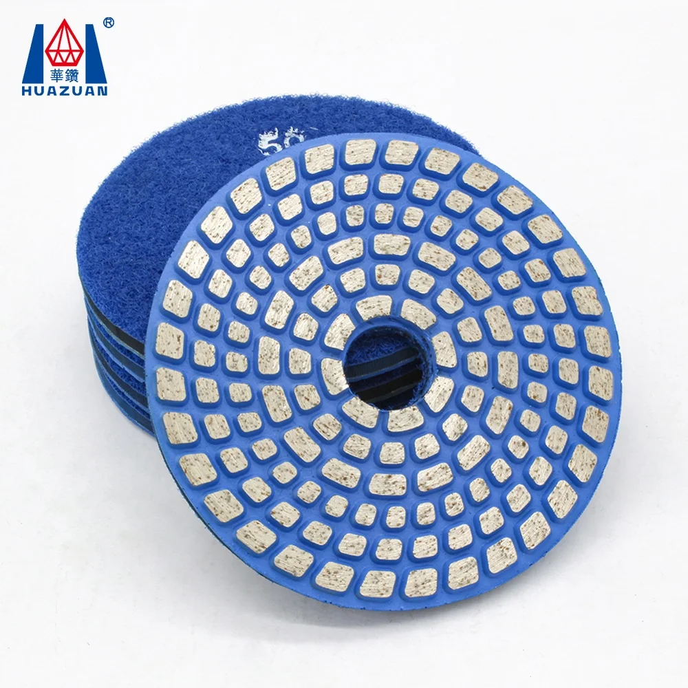 Huazuan D125mm diamond polishing pads for marble, granite grinding