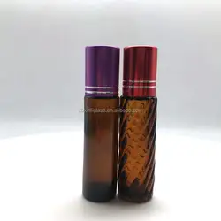 empty 10 ml frosted amber clear perfume glass roller bottles roll on bottle  essential oil bottle