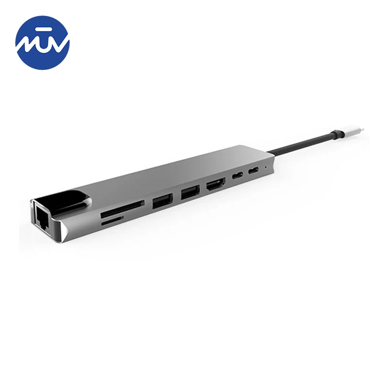 Высококачественный адаптер Muvtec usb c hub 8 1