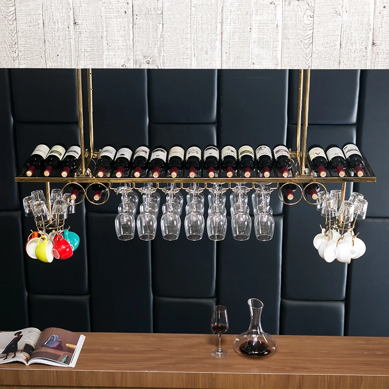 
custom display metal hanging glass terracotta wine racks for wine cellar 