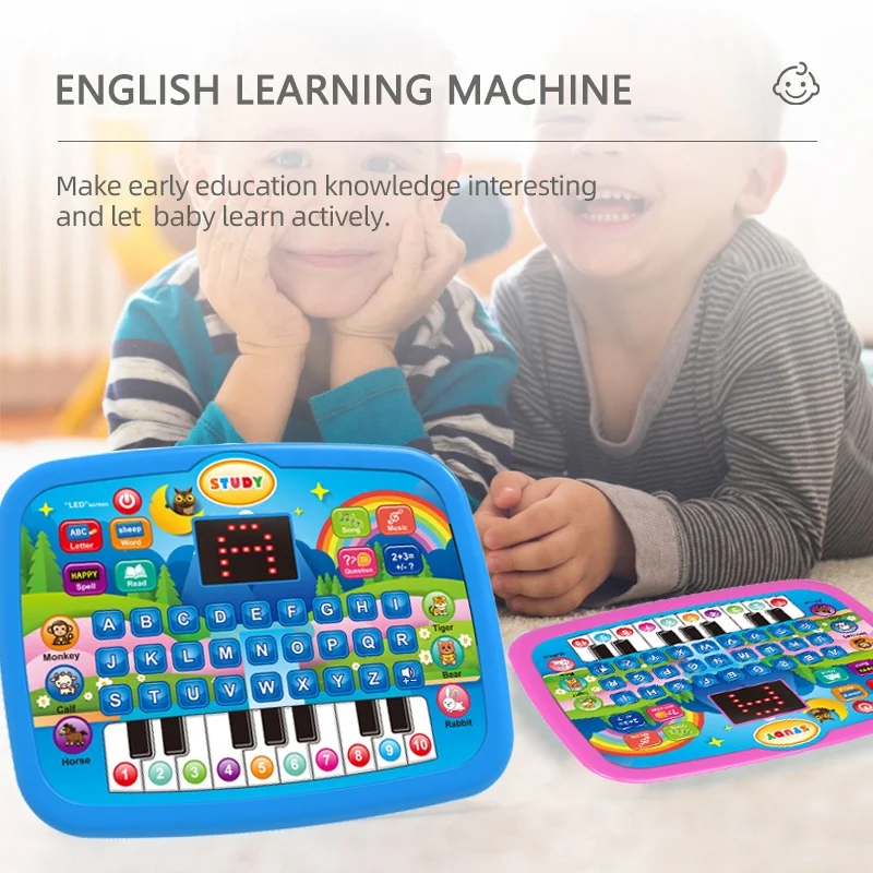 learning machines tablet baby educational laptop toys music led screen english chinese learning machine computer toy