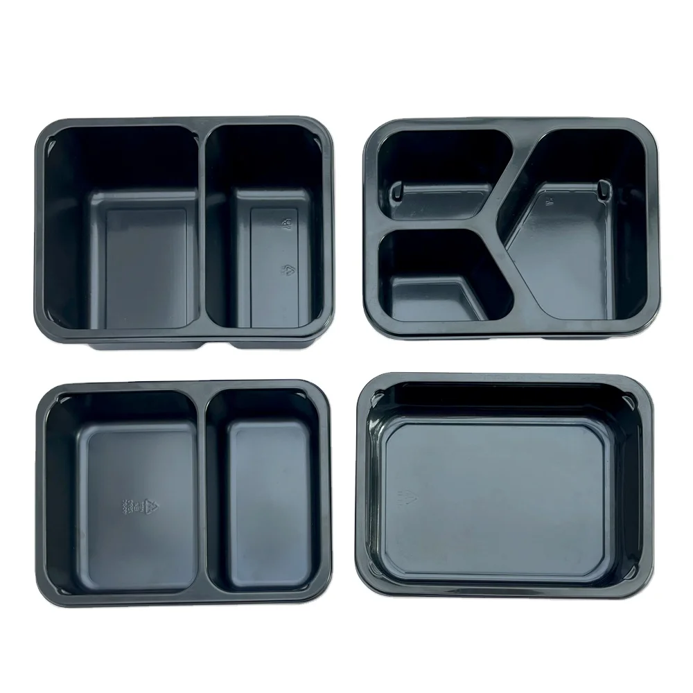 Inflight Microwave Oven Safe Disposable Plastic CPET Food Container Airplane Tray for Airline Catering