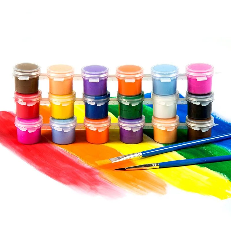 6Color 5ML Watercolor Paint  With Brush For Kid DIY Art Drawing