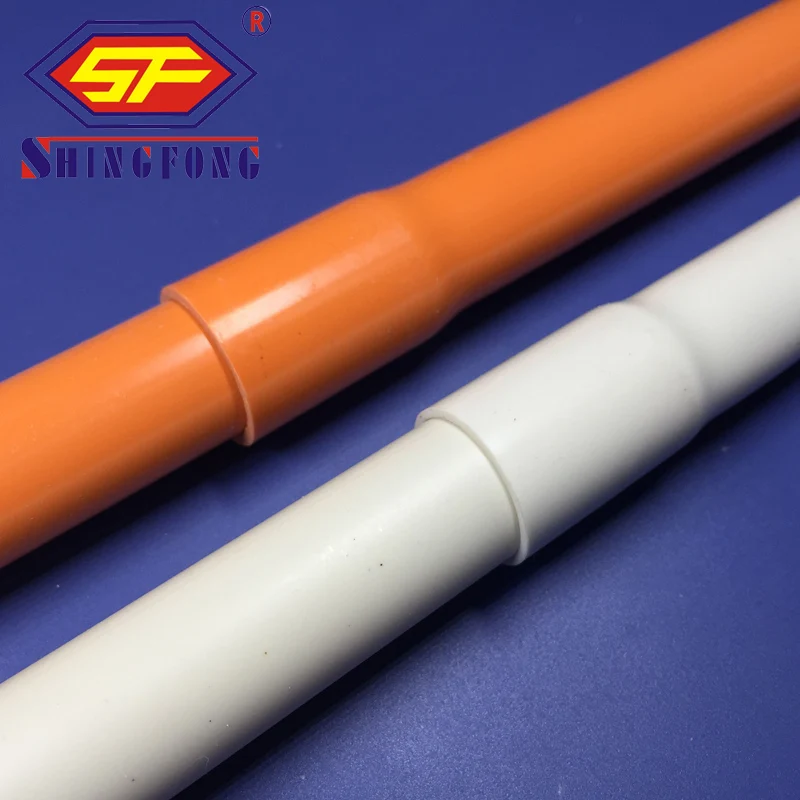 Electrical Easy Bending PVC Pipe Flexible Wall Mounted PVC Cable Conduits