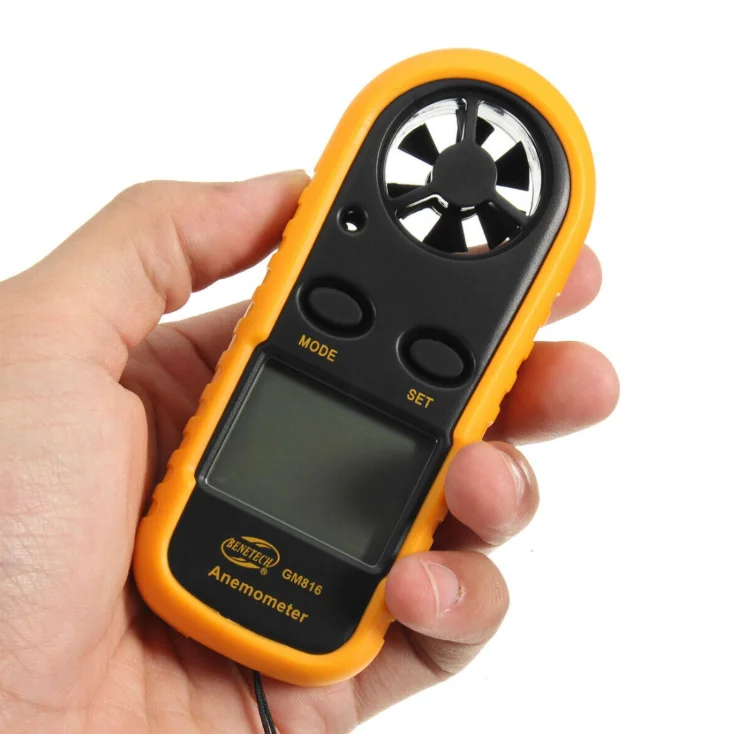 
Amazon hot sale high precision GM816 portable handheld digital wind speed windmeter anemometer sensor measure tool 