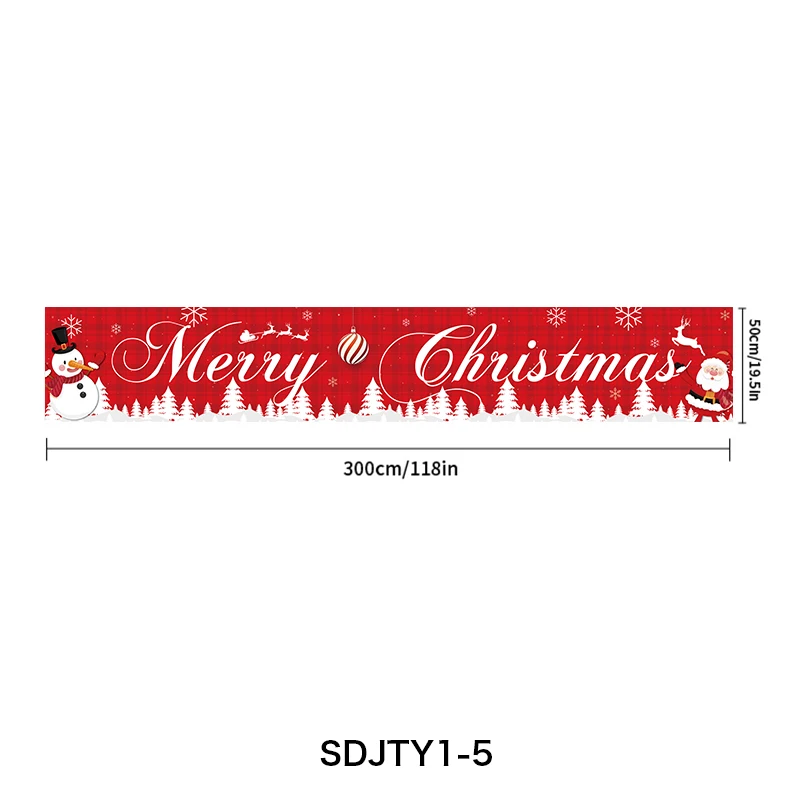 2023 Hotselling Merry Christmas Banner Christmas Eve Signs Xmas Party Fence Yard Sign Indoor Outdoor Decorations Photo Backdrop