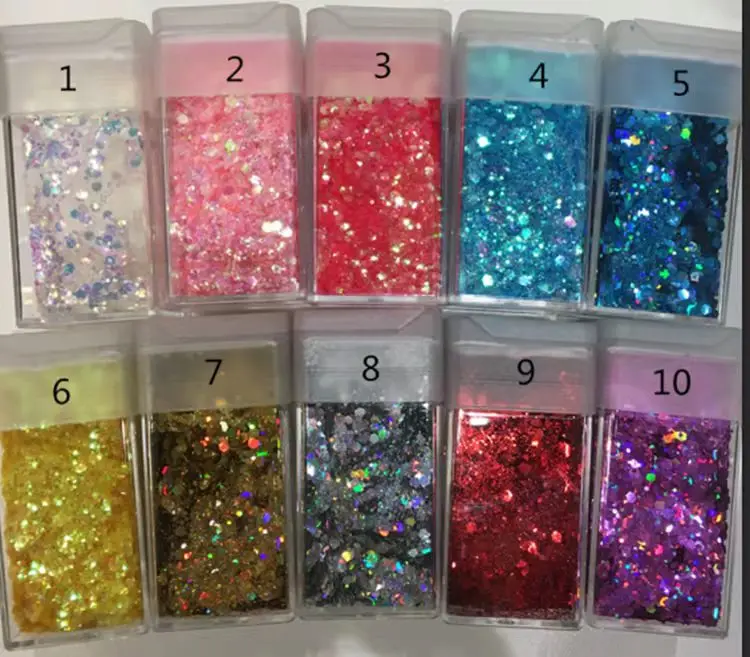 wholesale hexagon polyester glitter powder 4.5 oz shaker for nail art ,tumbler crafts decoration