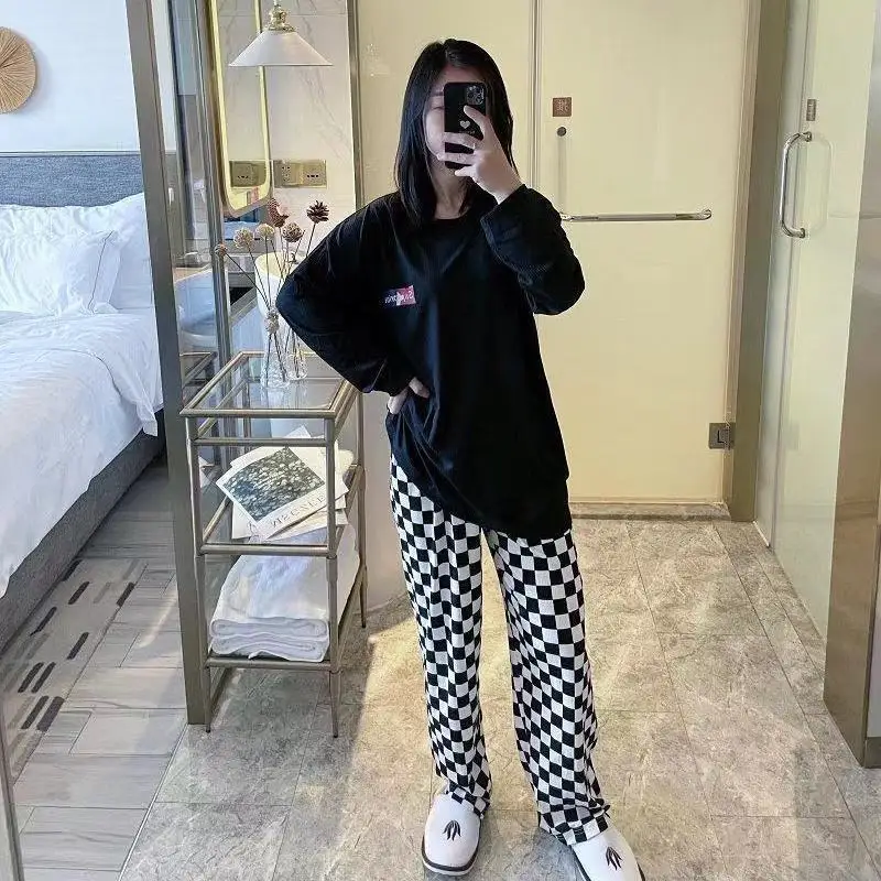 2020 autumn winter New Design INS style girls Cartoon pajamas  women home wear