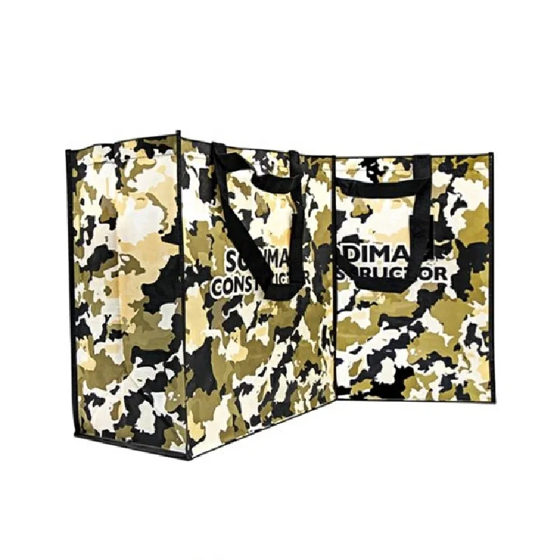 Reusable PP Woven carrying shopping grocery tote bag for colors sacs Supermarket shopping bags sac a main femme