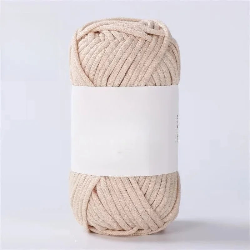 wholesale 50g 68% cotton 32% acrylic 4.0mm crochet hook Hollow cotton yarn DIY hand woven bag hat yarn
