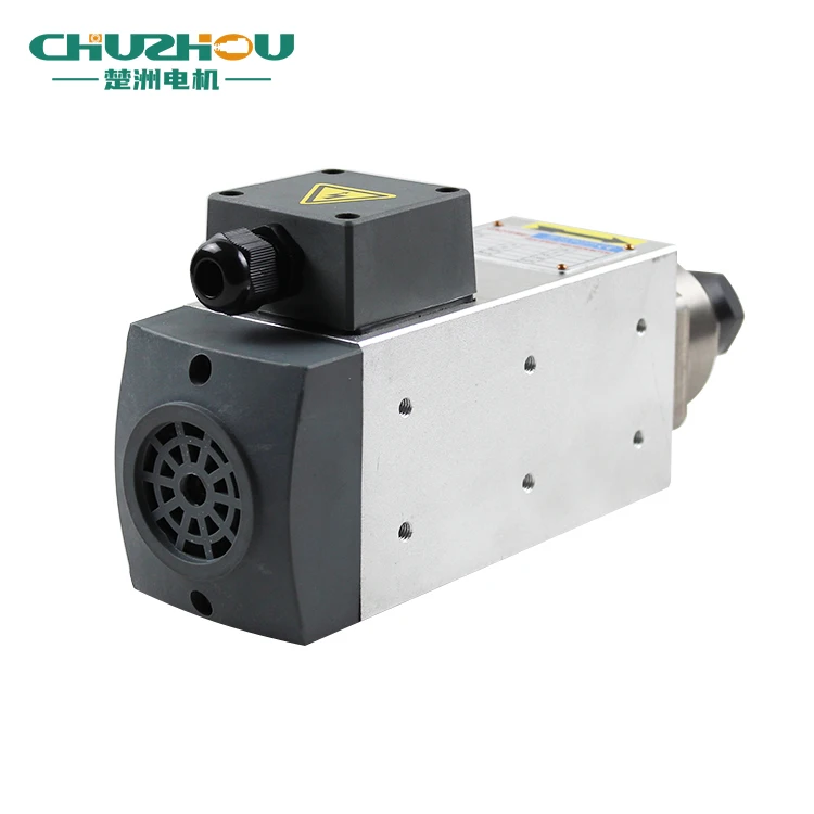High speed 6000/12000rpm 1.1/1.5kw  ER20 Spindle motor Kit Square air cooled cnc spindle motor