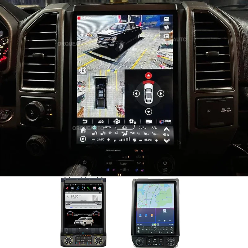 13 inch F150 Android GPS Navigation for Ford F-150 Raptor Touch Screen Tesla Style Smart Radio Stereo Multimedia Player 2018