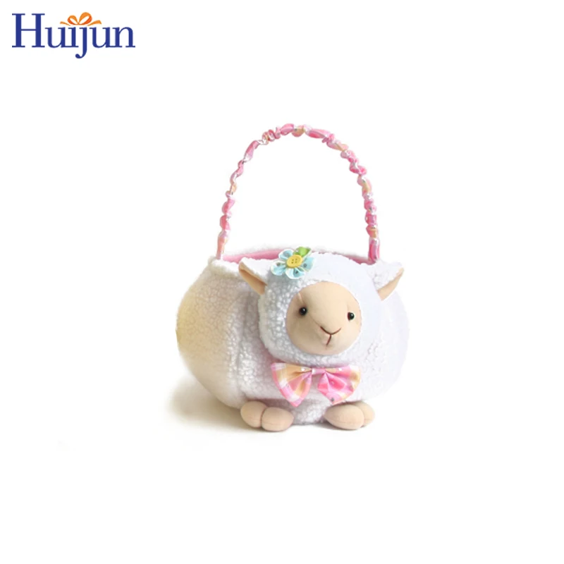 Wholesale custom Top Cute Easter Basket with Rabbit Bunny & Duck & Sheep Easter Bunny Bucket