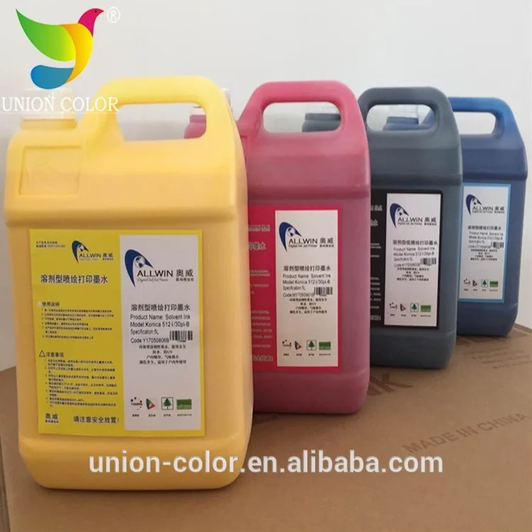 Hot Sales original low smell allwin solvent ink quicky dry konica 512i head printer