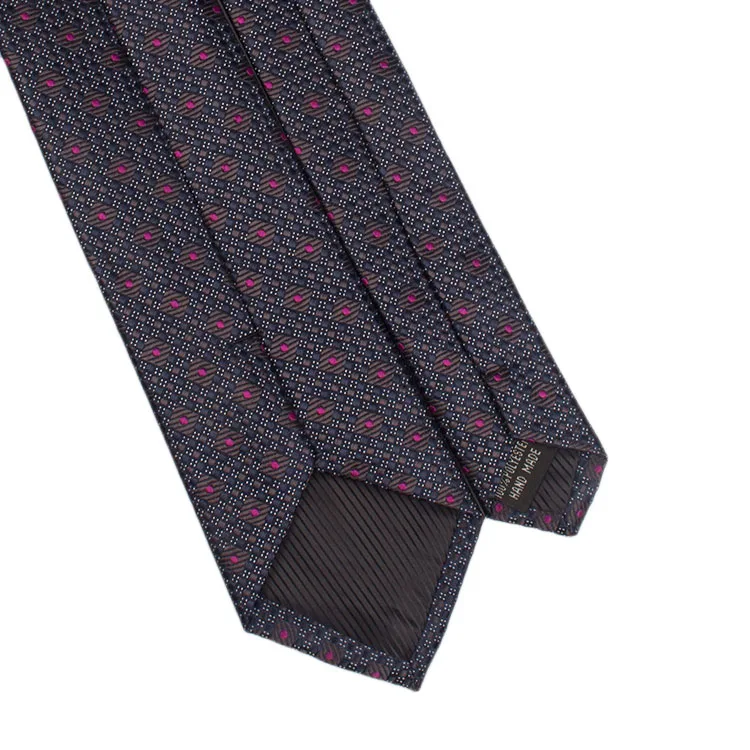 Accessories Microfiber Classic Red Mini Floral Pattern Black Thin Jacquard Polyester Mens Ties