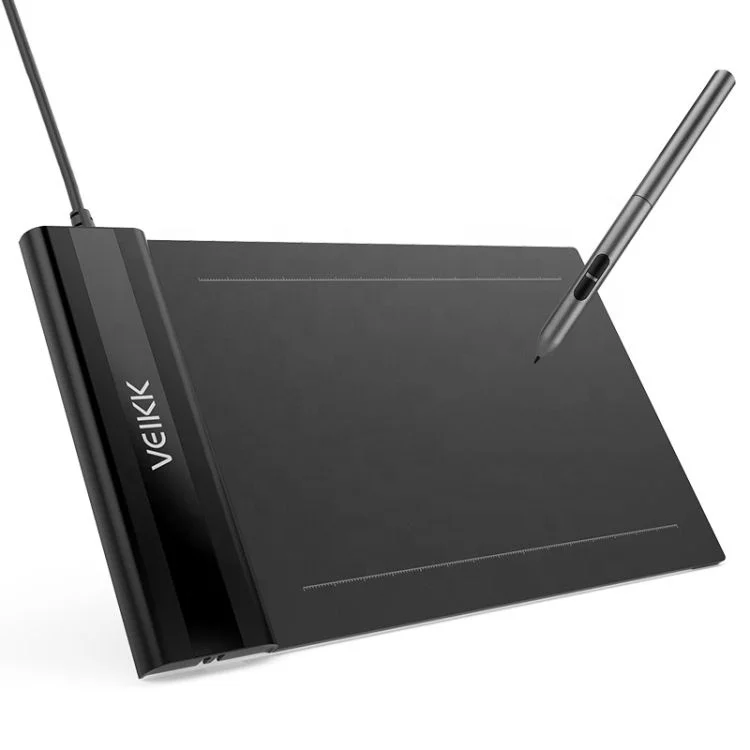 VEIKK 6x4 8192 Levels Pressure Sensitivity 5080 LPI Electronic Graphic Tablet High Resolution Stylus Drawing Pad Writing Board