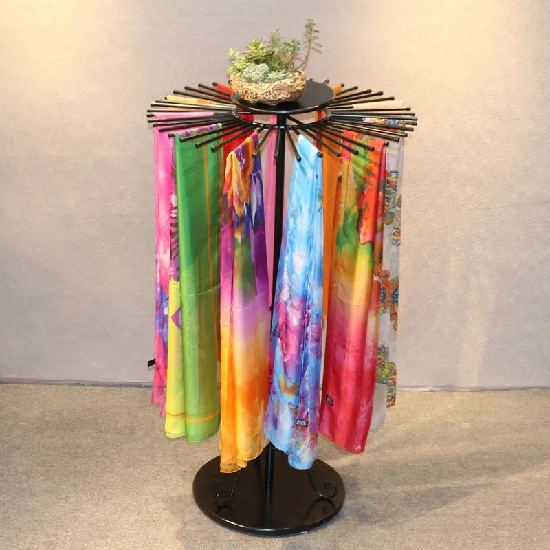 Colorful scarf display stand hanging display racks customized size factory price