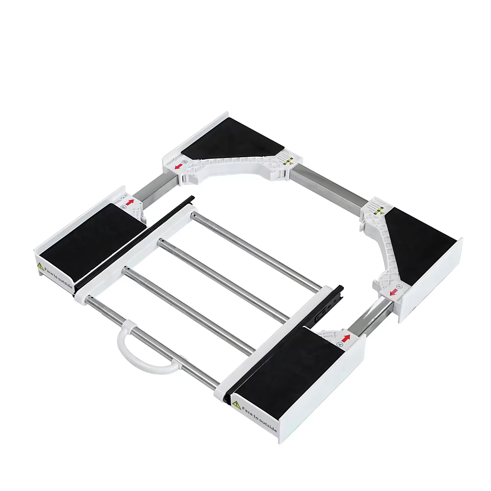 White Color Adjustable Plastic Stacking kit for washing machine and dryer machine stacking kit