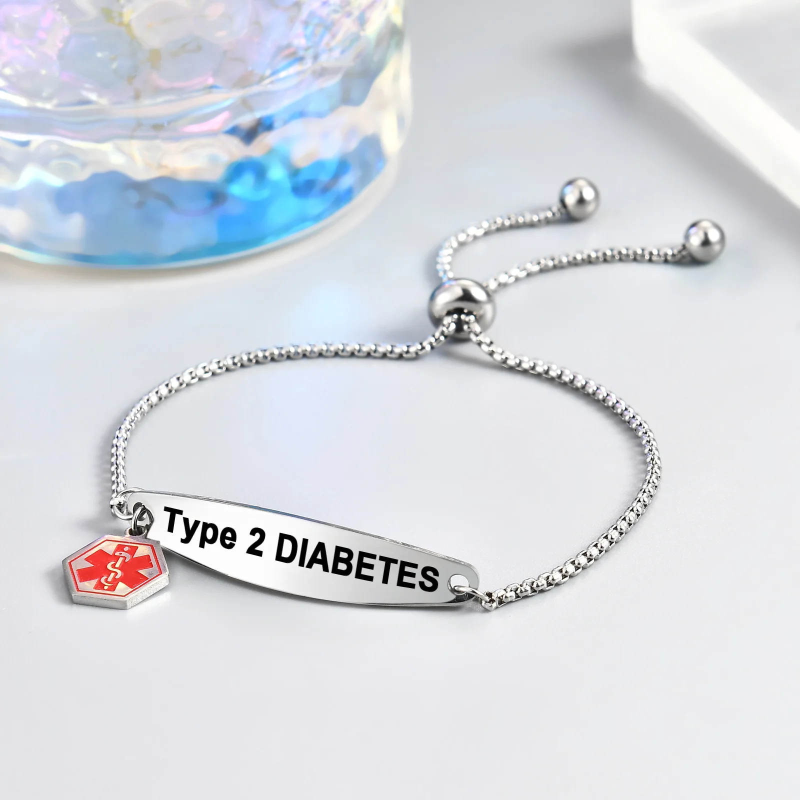 2023 Hot Luxury Stainless Steel Jewelry Modern Customized Engraved Charm Chain Bracelet Emotion Bracelet