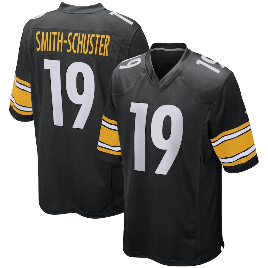 Custom Pittsburgh City Team Club Uniform Stitched American Football Jersey Black Game #22 Harris #90 Watt #11 Chase Claypool