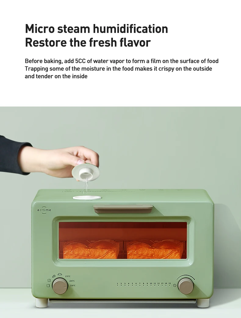 Hot sale white color kitchen oven electric appliance high quality luxury metal mini steam toaster oven