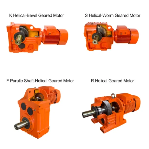 TILI R F K S Series Gear Box Industrial Transmission Parts Shaft Mount Geared Motor Speed Reducer Worm Bevel Helical Gearbox