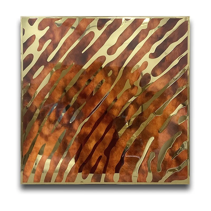 Wall Painting For Living Room Wall Painting Stainless Steel Mirror Surface Hand Drawn Hotel Wall Art