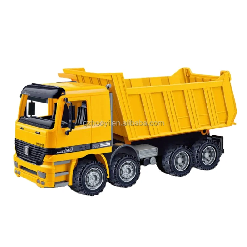 Children Friction Dump Truck Toy Large Plastic Engineer Truck with Sound and Light for Boys Toy