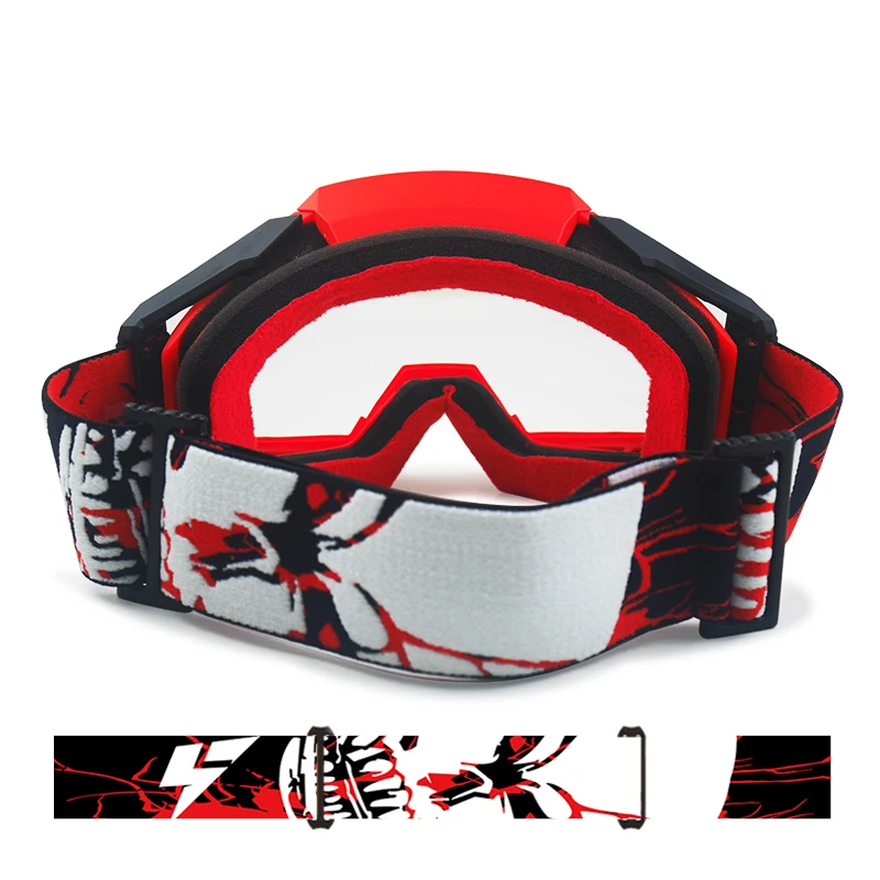 Wholesale Anti-Fog Sports Eyewear Shatter-Proof OTG Motocross MX Glasses with Smoke Lenses for Motocross PC and TPU Frame