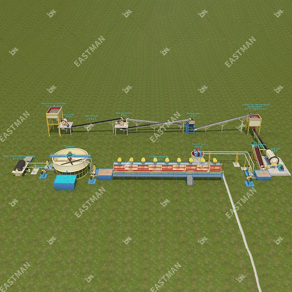 High Recovery Mining Dressing Production Line Antimony Mining Plant For Sale