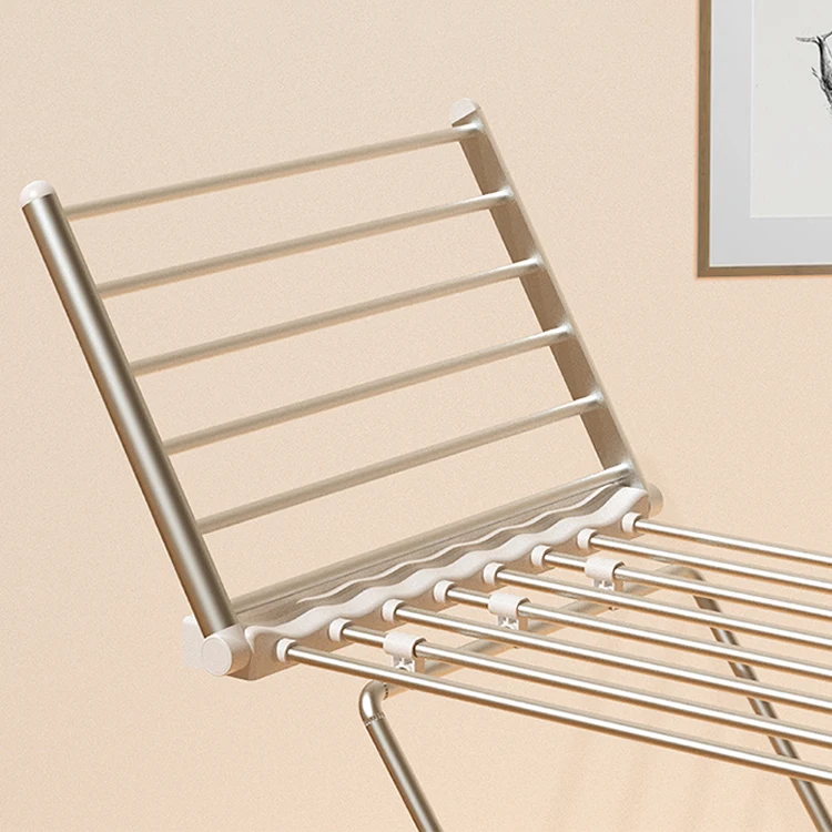 SANIPRO Outdoor/Indoor Clothes Airer Portable Folding Standing Air Drying Laundry Hanger Dryer Electric Heated Clothes Rack