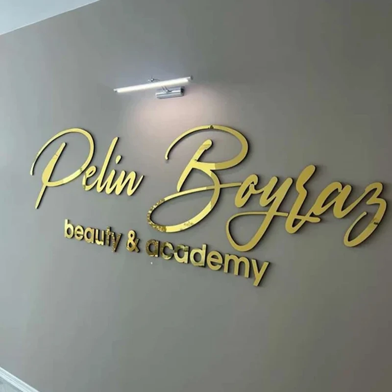 Laser Cut Metal Wall Sign Salon Logo 3d Acrylic Logo Sign electronic metal Signs Manufacturer Fast delivery Dropshipping  Eagle