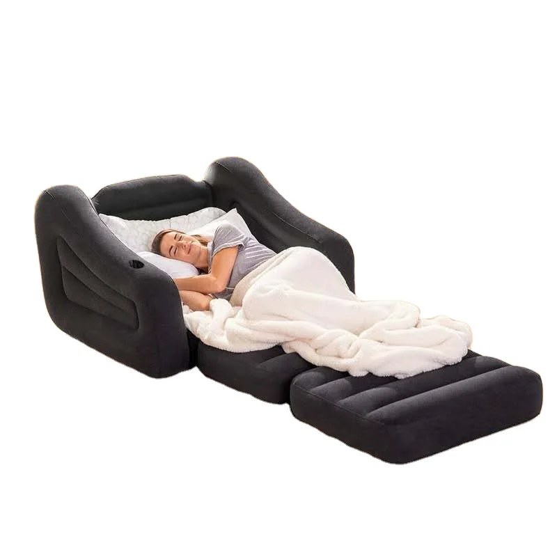 Two layers inflatable bed mattress and double lounge inflatable air mattress