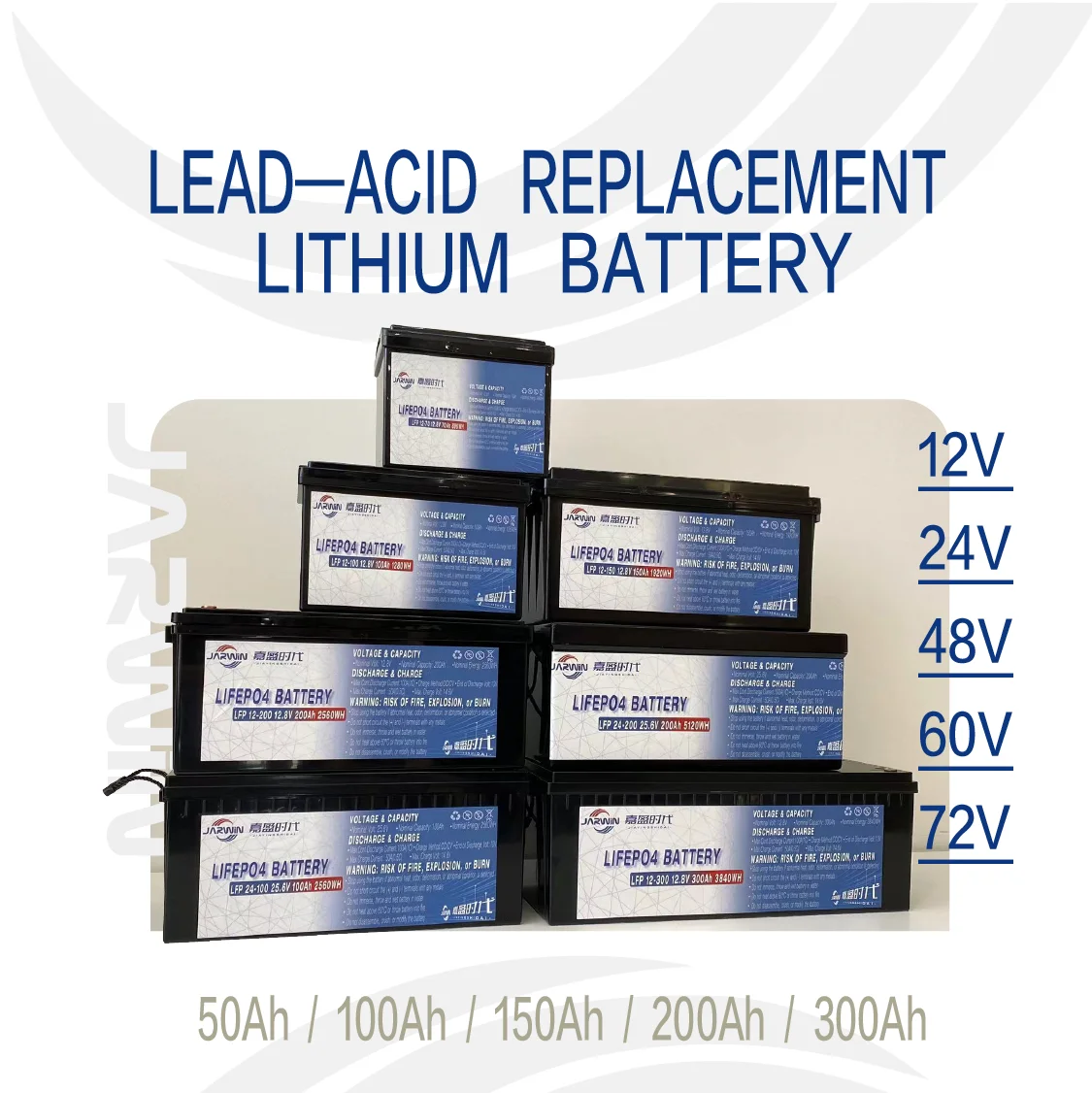Аккумуляторная батарея LiFePO4 12 8 V 50Ah для солнечных RV морских и резервных источников питания надежная свинцово-кислотная Замена