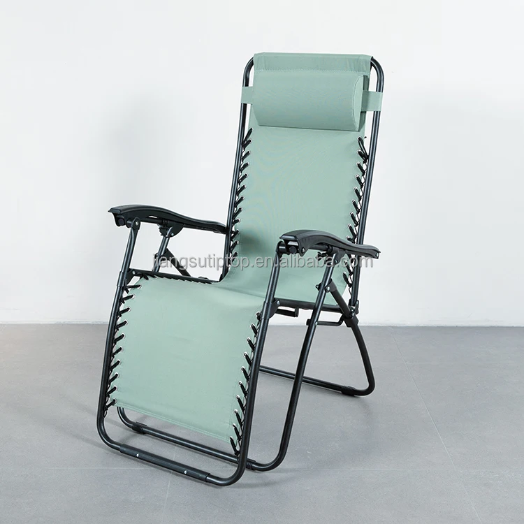 TIPTOP Garden Lazy Chair Zero Gravity Chair Beach Recliner Outdoor Metal Folding zero gravity camping chair