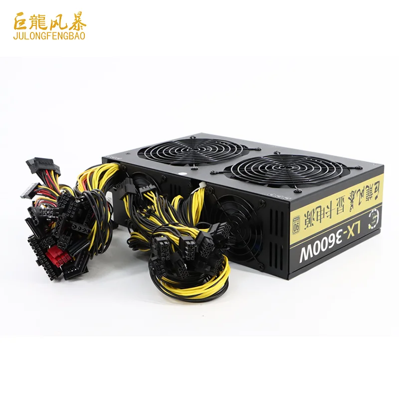 Hot Seller Atx Gold Power Supply 1600w 1800w 2000w 2400w 2800w 3600w Support 8 Gpu 6 Gpu 12 Gpu