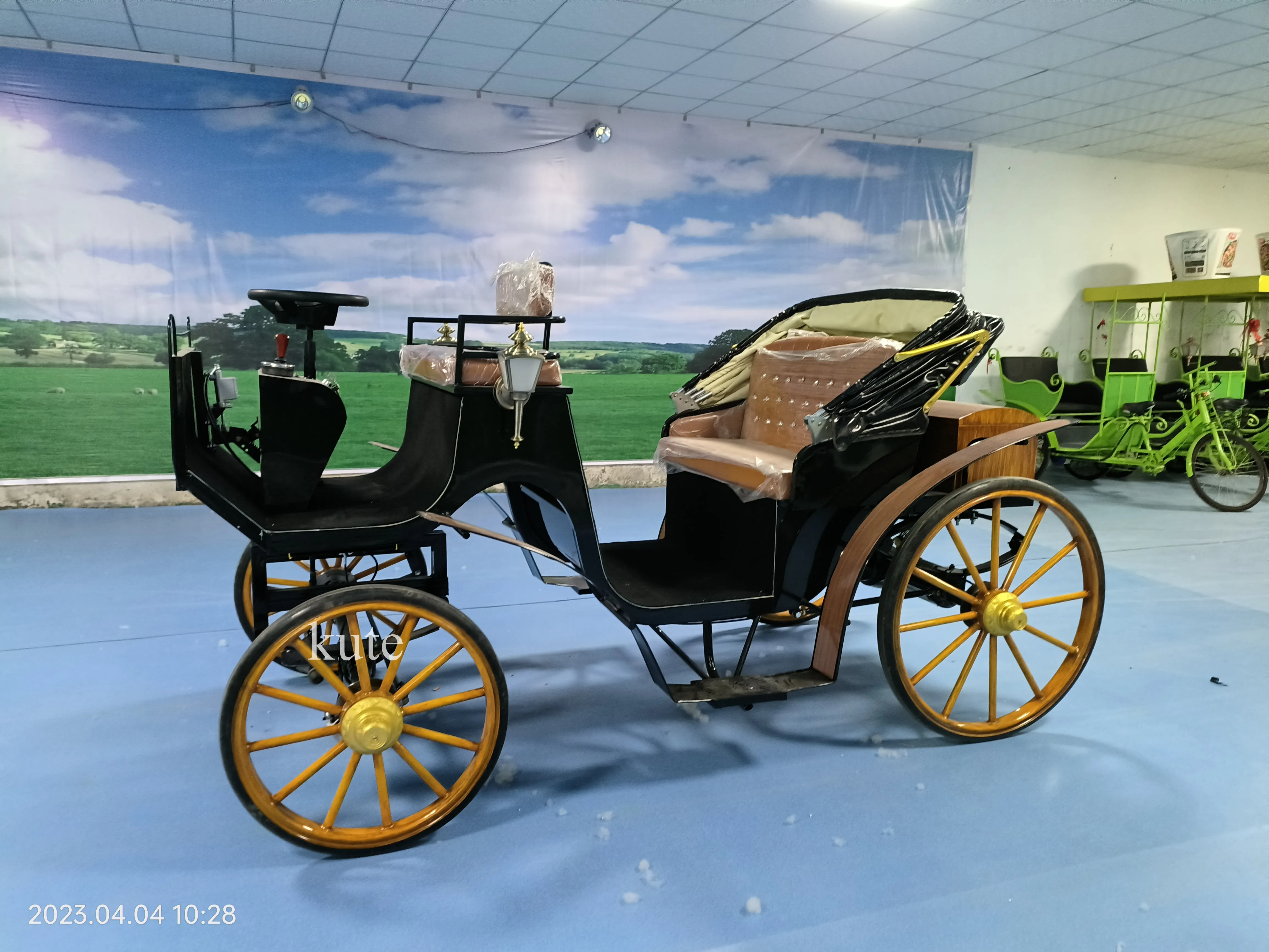 Романтическая электрическая безлошадная Карета для экскурсий по городу