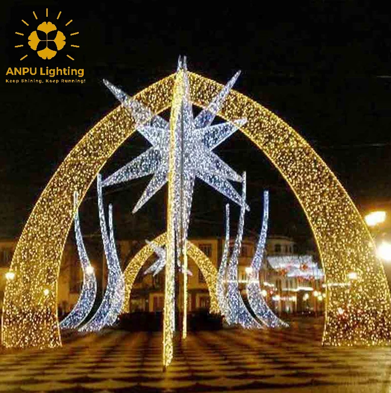 2022 Beautiful butterfly arches Motif Christmas lights for street decorations