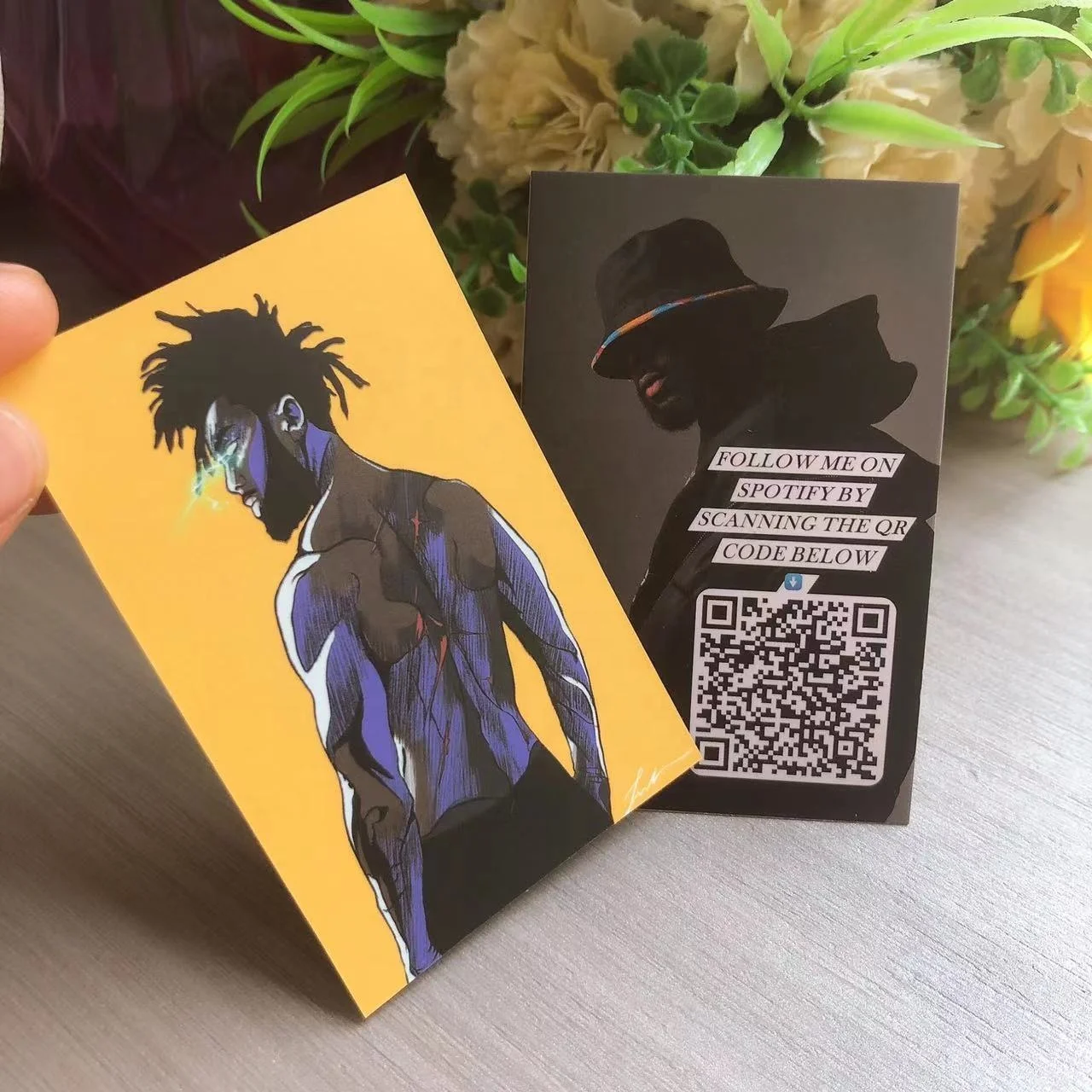 High Quality Custom Printing Paper Thank You Card For Your Purchase Make Qr Code Business Cards/Postcard/Greeting Card