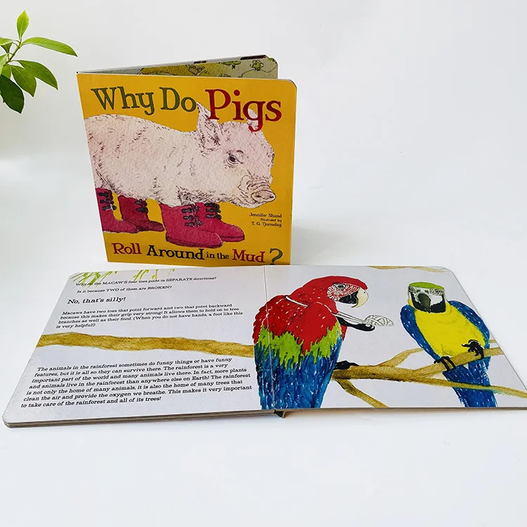 
Cheap Custom Animal Story Books Early Education Children Board Book Printing 