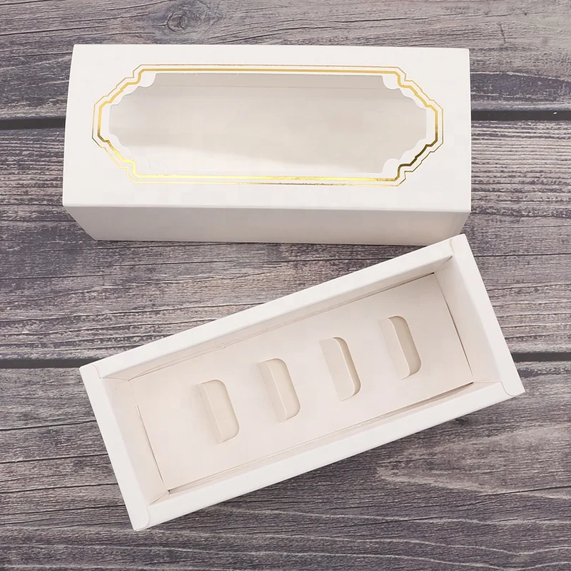 4 color printing custom very pretty cookie box and macaron box gift cake box