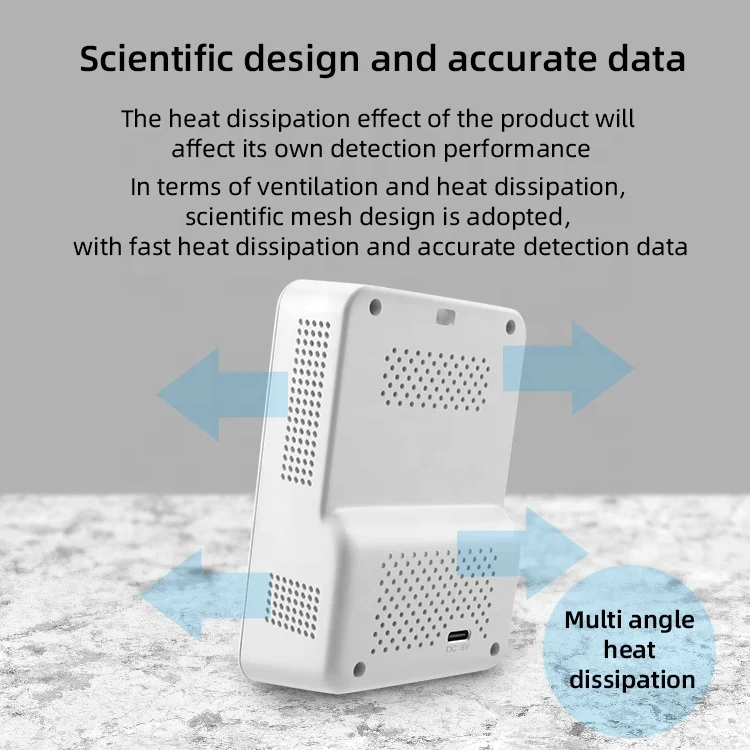 ggele Portable Smart Air Monitor Indoor Infrared Wifi Air Quality Sensor Co2 Carbon Dioxide Sensor Air Quality Monitor