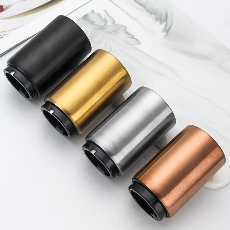 Metal Push Down Magnetic Automatic Customized Beer Bottle Stainless Steel Corkscrew Wine Opener Bottle