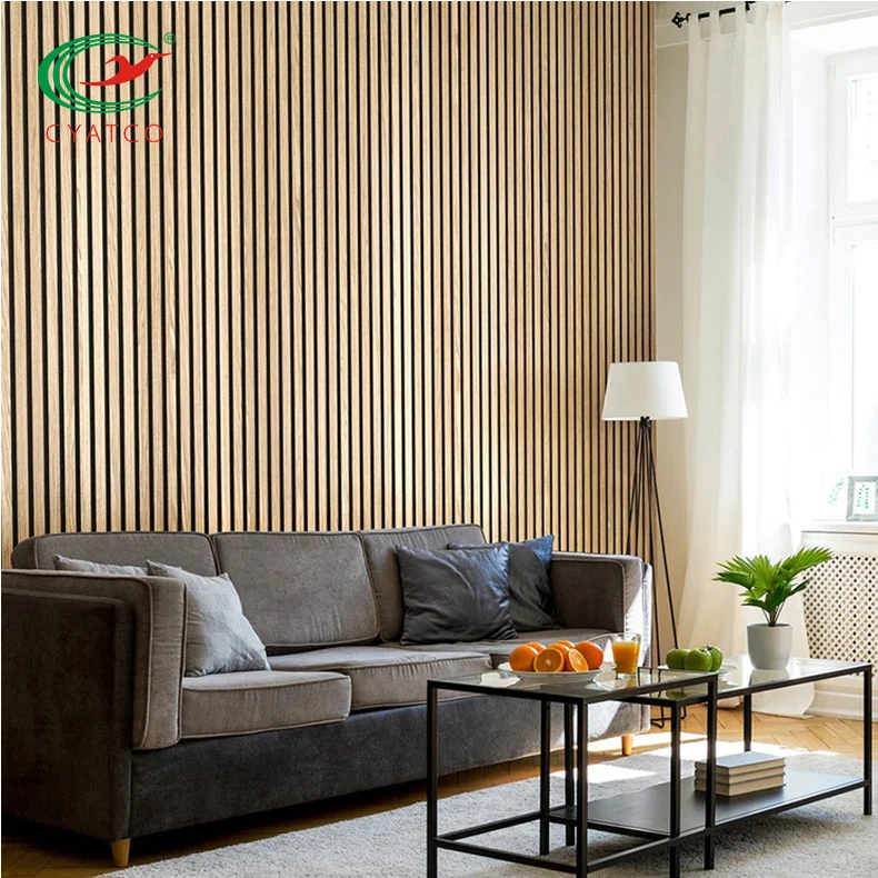 600*2400mm Black Oak Wood Slat Panel Wood Slat Wall Panel Paneles Acusticos Hout For Hotel Office Decor Woodupp Akupanels