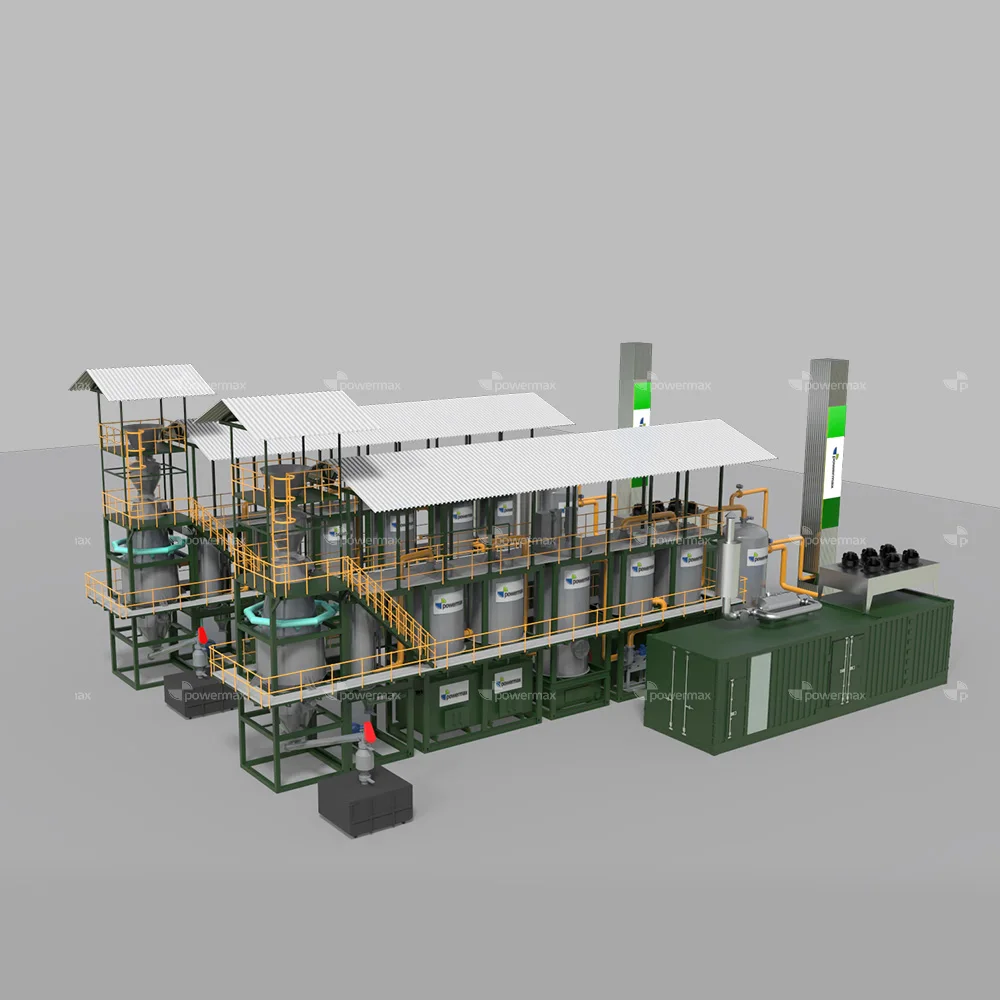 Framework Structure of Bamboo Processing Waste Power Generation System Biowatt 500 Biomass power plant