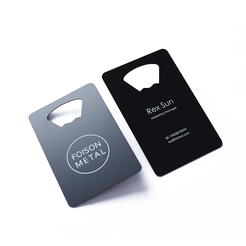 Personalized custom High quality blank Metal Business Cards beer metal bottle opener with custom logo