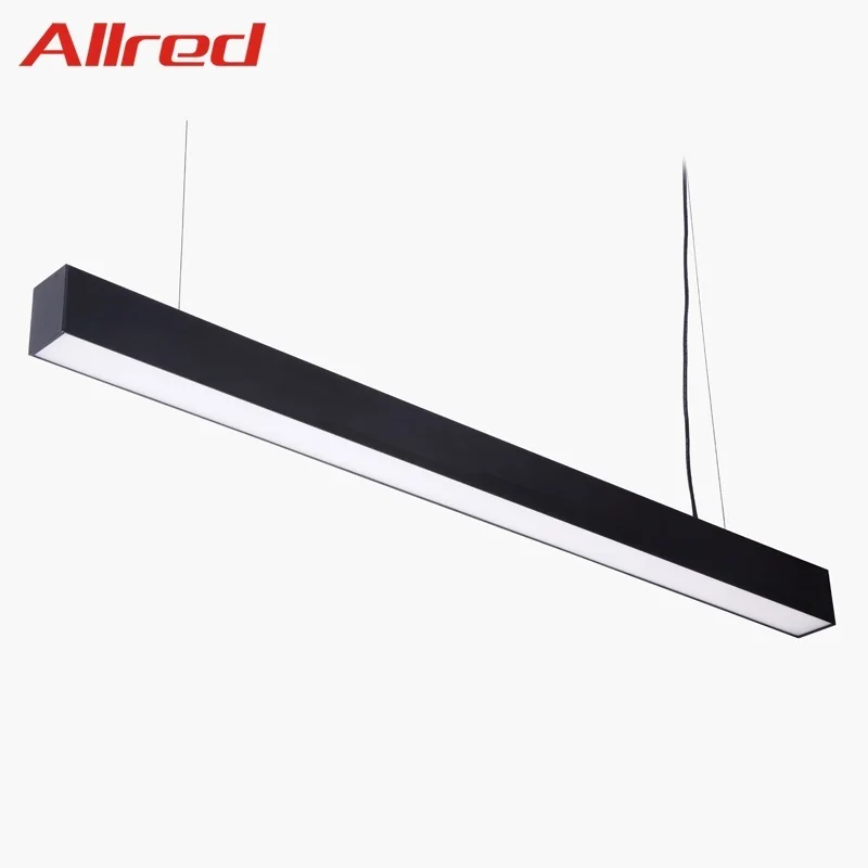 Офисная светодиодная линейная лампа для торгового центра супермаркета подвесная Алюминиевая СВЕТОДИОДНАЯ люстра лампы