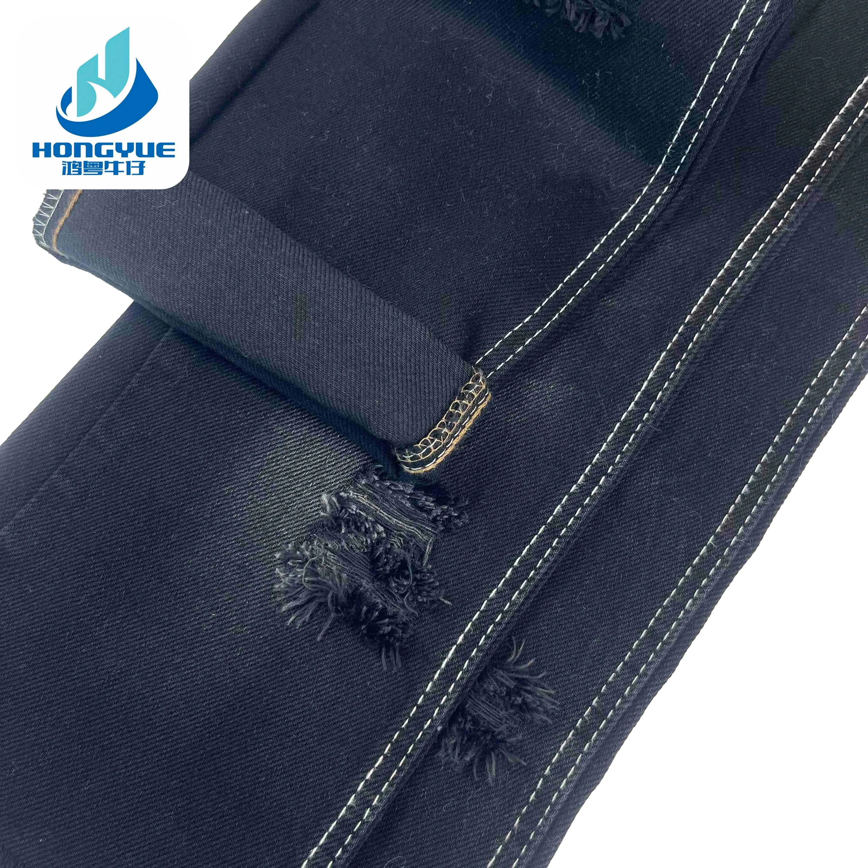 11oz Non-Elastic Extra Black Black Cotton Best Quality Jeans Denim Fabric