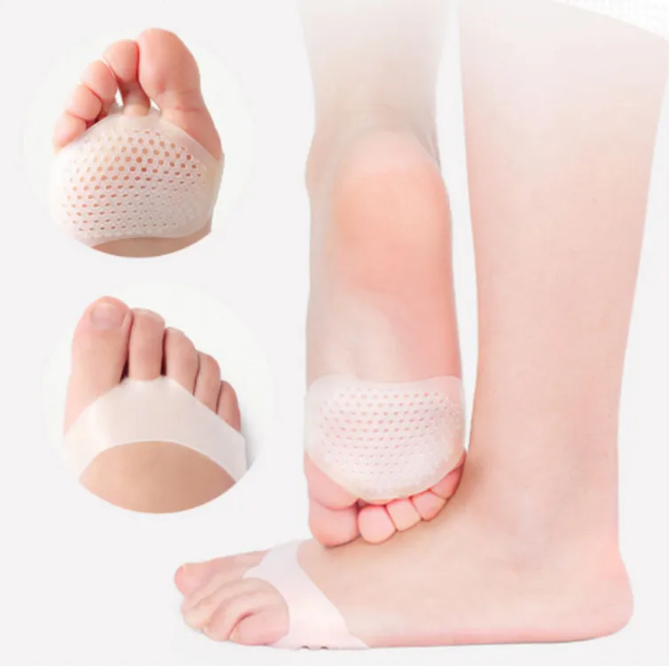 1 Pair Silicone Insoles Forefoot Cushions Pad Pain Relief Front Half Yard Feet Care Insoles High Heel Shoes anti Slip Pad