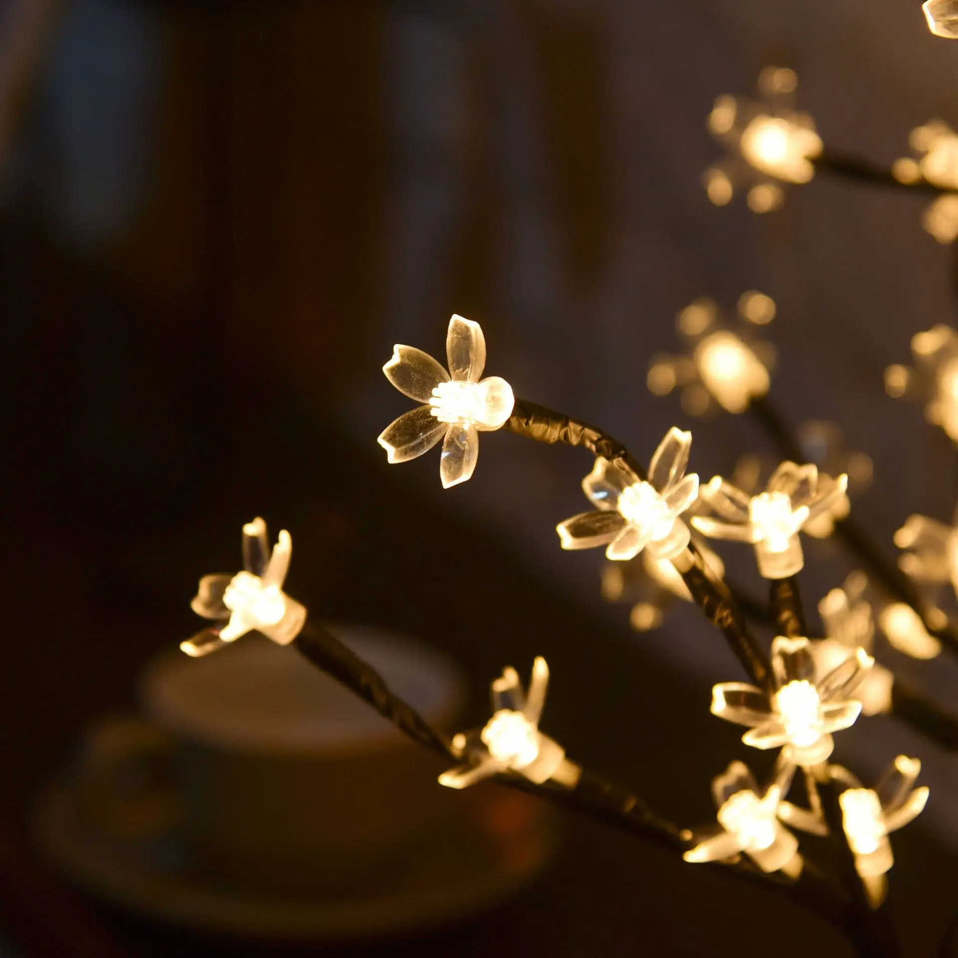 48 LED Cherry Blossom Lights Tree, Artificial Flower Bonsai Tree Table Top Lamp Home Centerpieces Christmas Gift Decoration